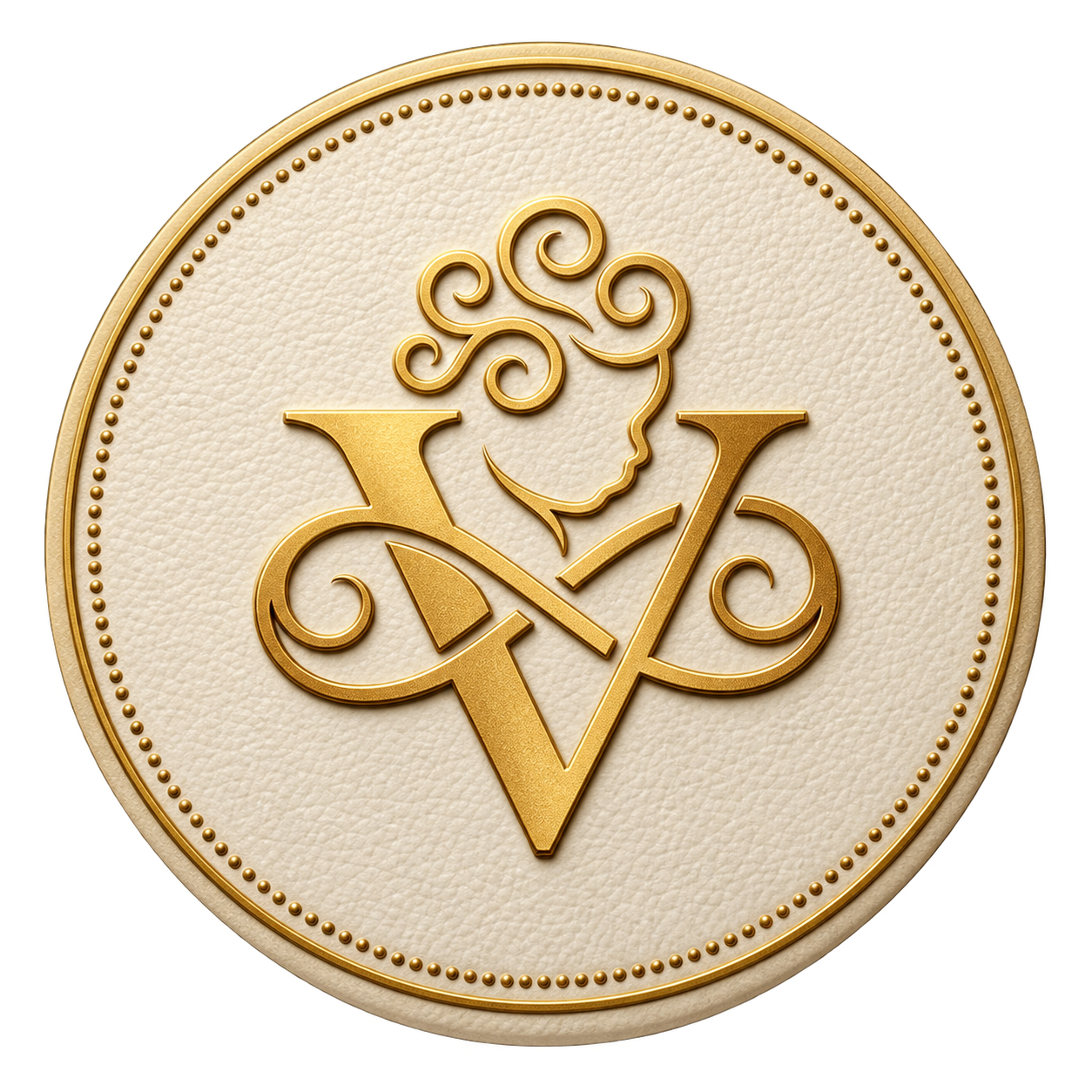 Kanha V Thread round monogram